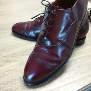 EUC Men's Vintage Oxfords, Burgundy, All leather, Sz 12